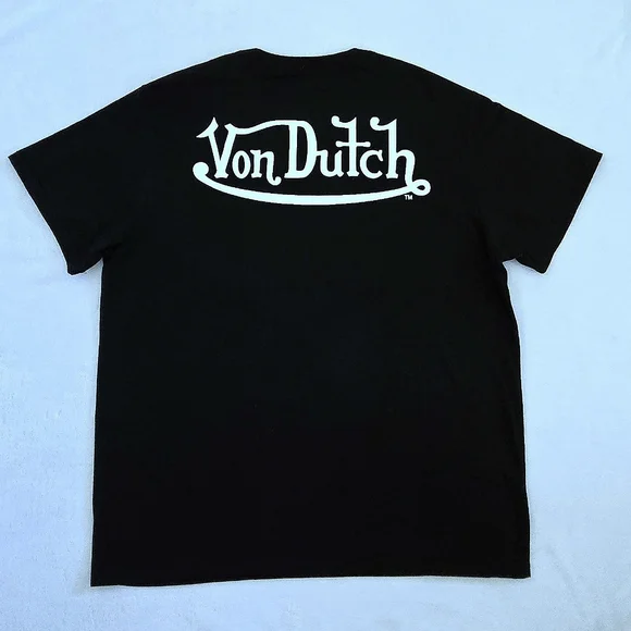 Von Dutch Black🖤 Graphic Tee👕 with White Logo - NWT - Picture 12 of 14